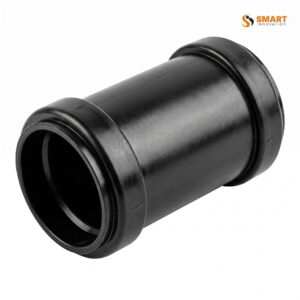 Black push fit straight connector waste pipe fitting available in 32mm and 40mm sizes.