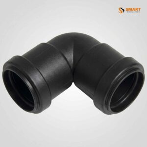 Black Knuckle Bend Push Fit Waste Pipe Fitting available in 32mm and 40mm sizes for wastewater drainage systems.