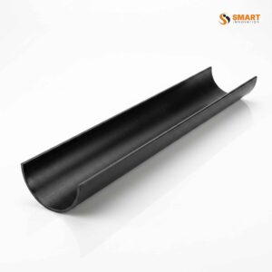 4 meter black half round uPVC rainwater gutter pipe