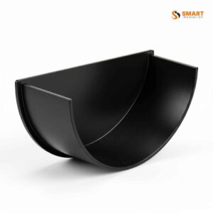 112mm Half Round Gutter Internal Stop End Black PVC