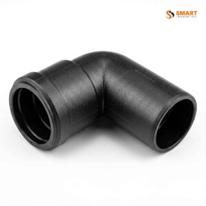 Black Street Elbow Push Fit Wastewater Fitting available in 32mm and 40mm sizes for drainage systems