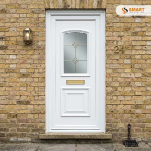 Balmoral One Astral Diamond Bevel UPVC door with decorative glass panel