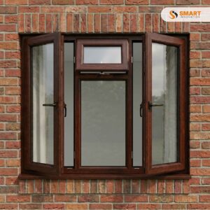 UPVC T-Bar Casement Window with a Top-Hung Fanlight