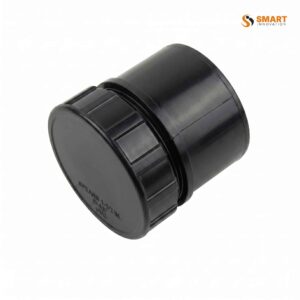 50mm black screwed internal access plug for solvent weld wastewater drainage systems