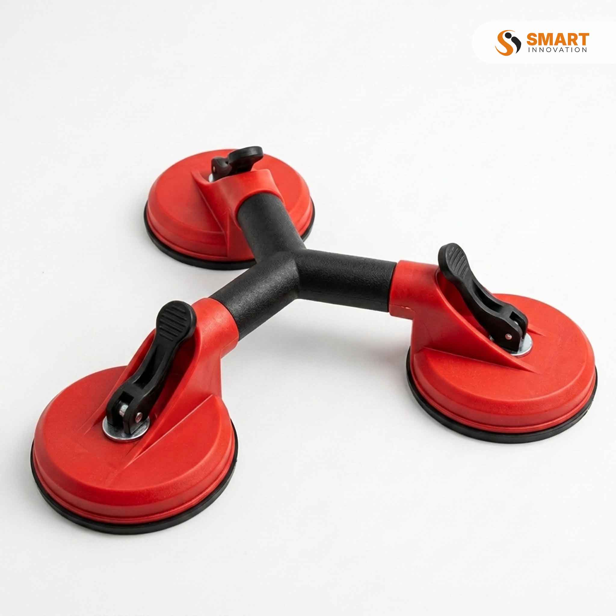 triple suction cup lifting a large porcelain slab
