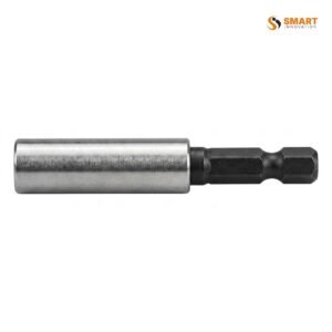 A Magnetic Bit Holder fitted to a drill, holding a screwdriver bit securely in place for fastening.