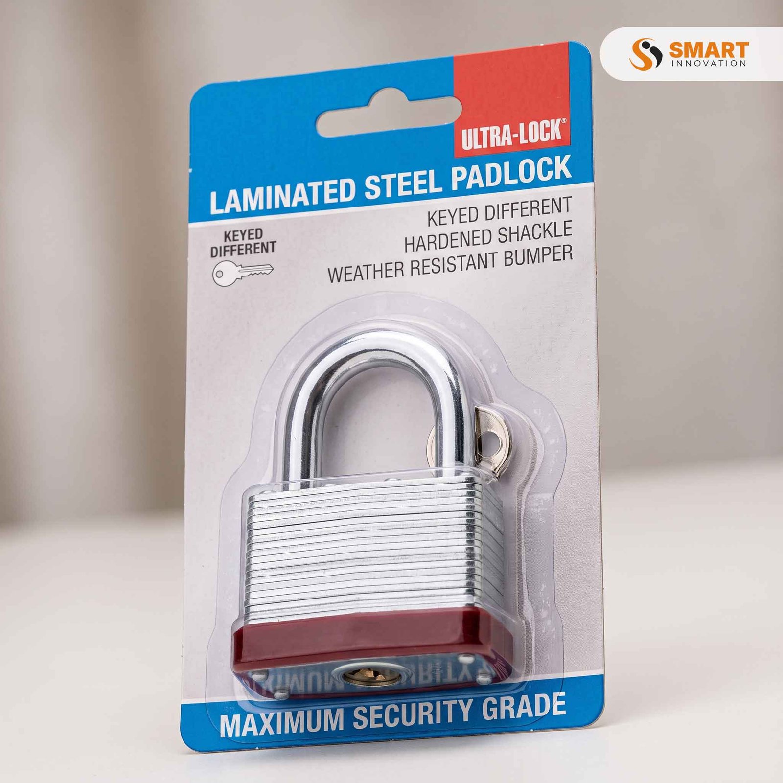 A Laminated Padlock securing a gate, shed or storage unit, providing reliable everyday protection.