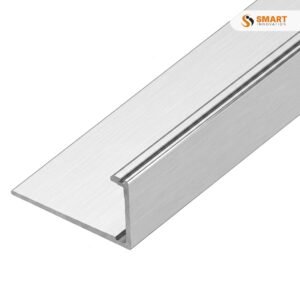 square edge trim finishing an exposed tile edge