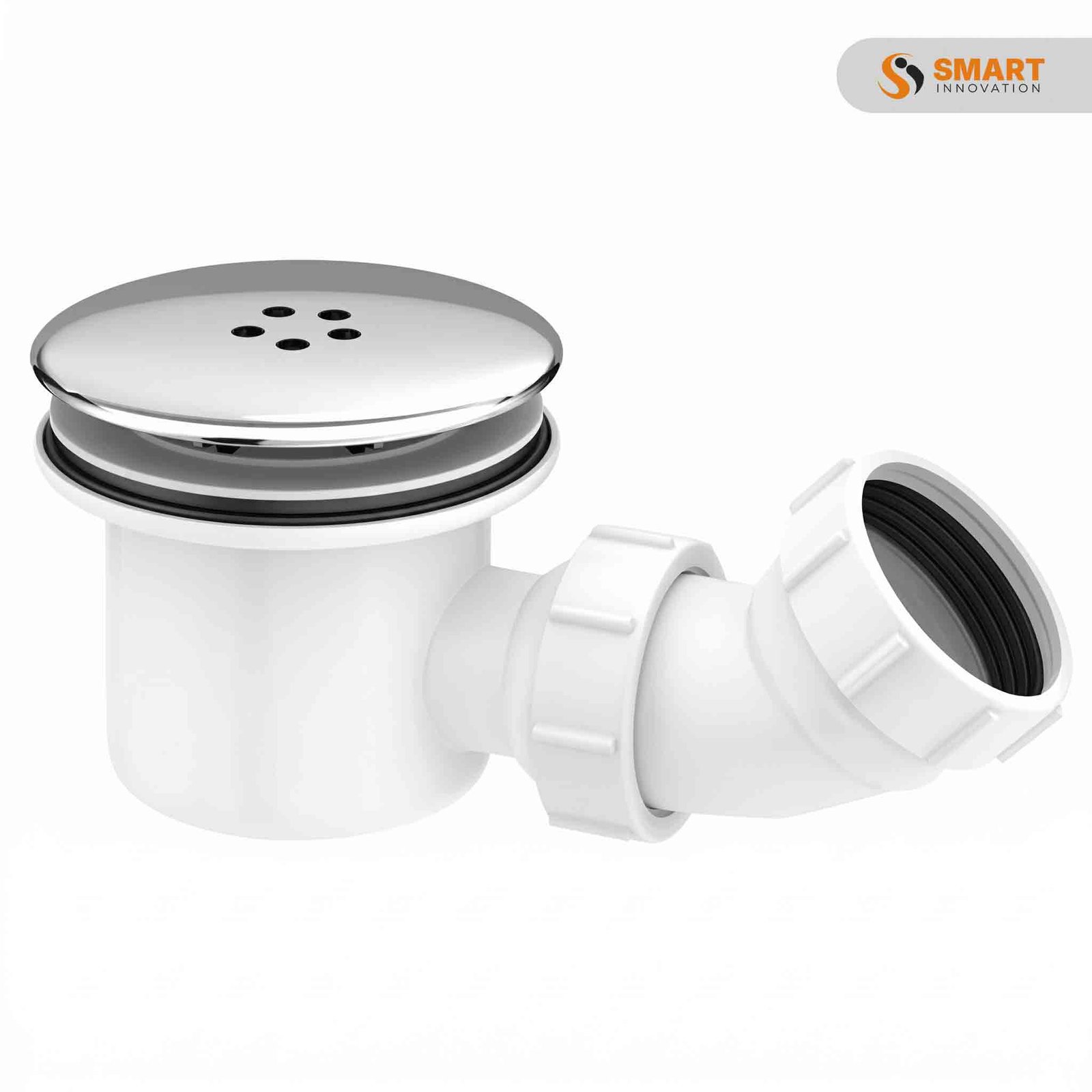 90mm high flow chrome shower tray waste