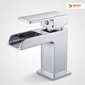 Duk Chrome Waterfall Mono Basin Mixer with Pop-Up Waste