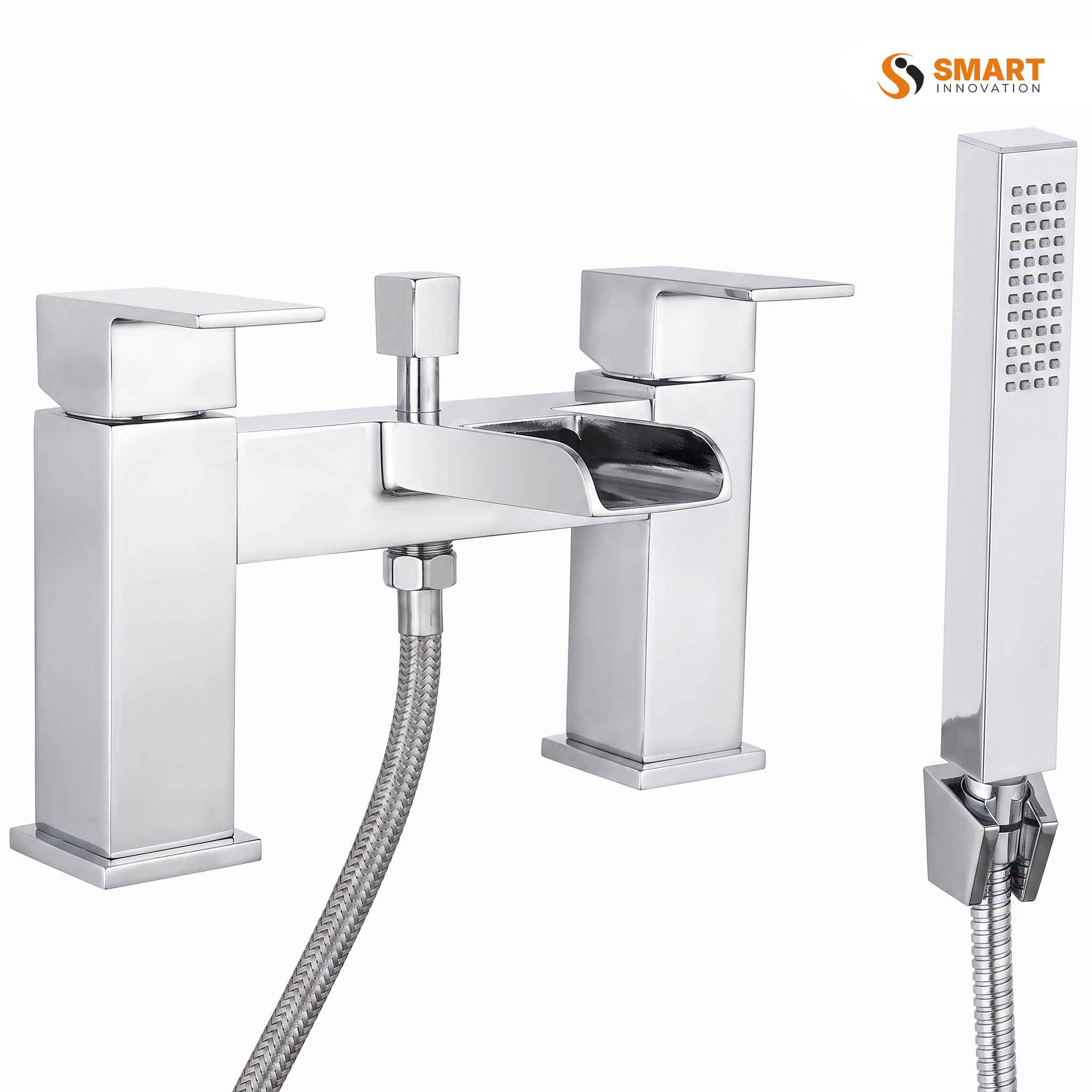 Duk Chrome Waterfall Bath Shower Mixer with Handset