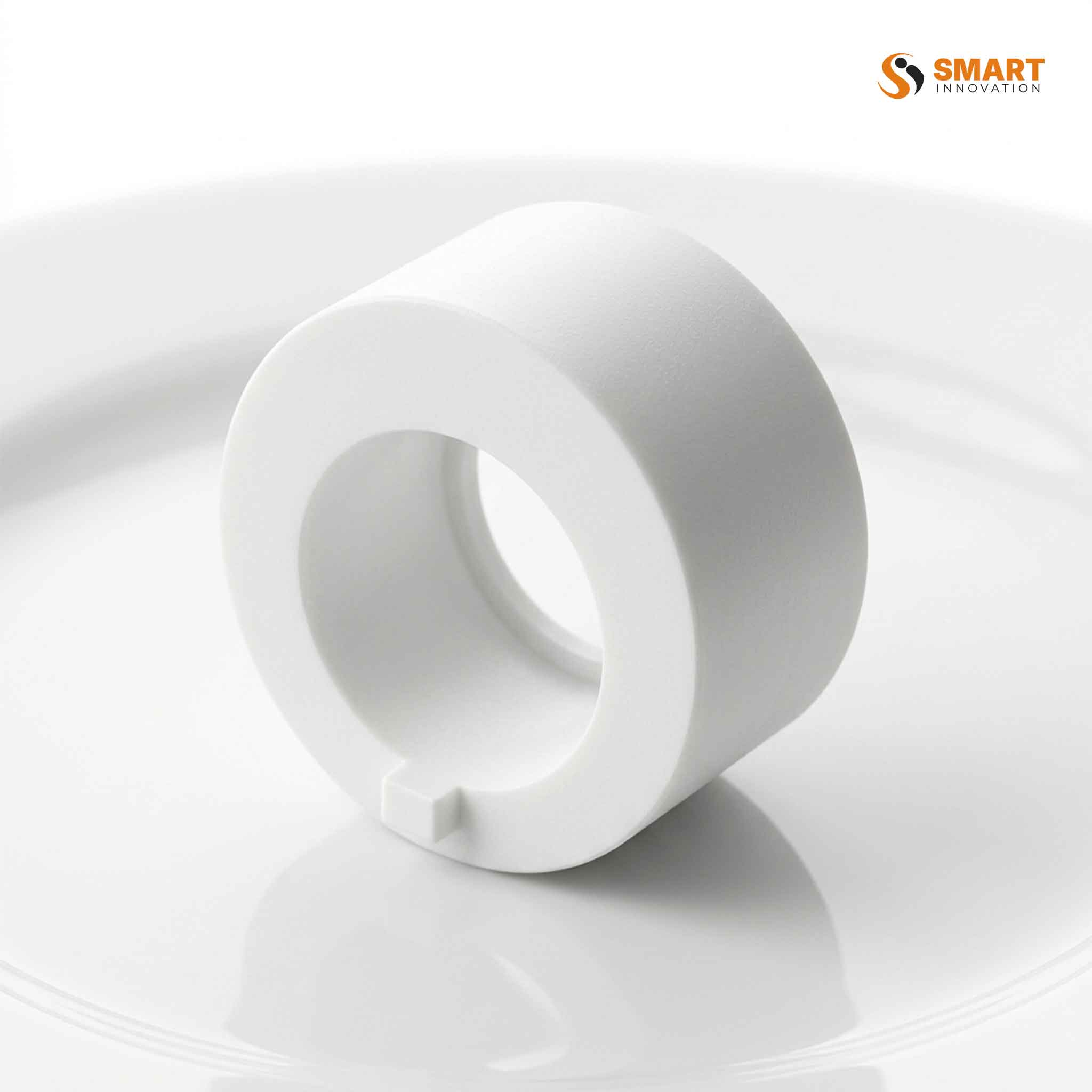 White UPVC overflow solvent reducer for reducing pipe size to 21.5mm