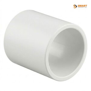 White uPVC overflow straight coupler for joining 21.5mm pipes