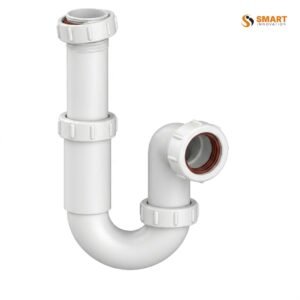 White telescopic universal P trap with 38mm seal