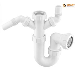 White 40mm washing machine tee appliance trap with seal