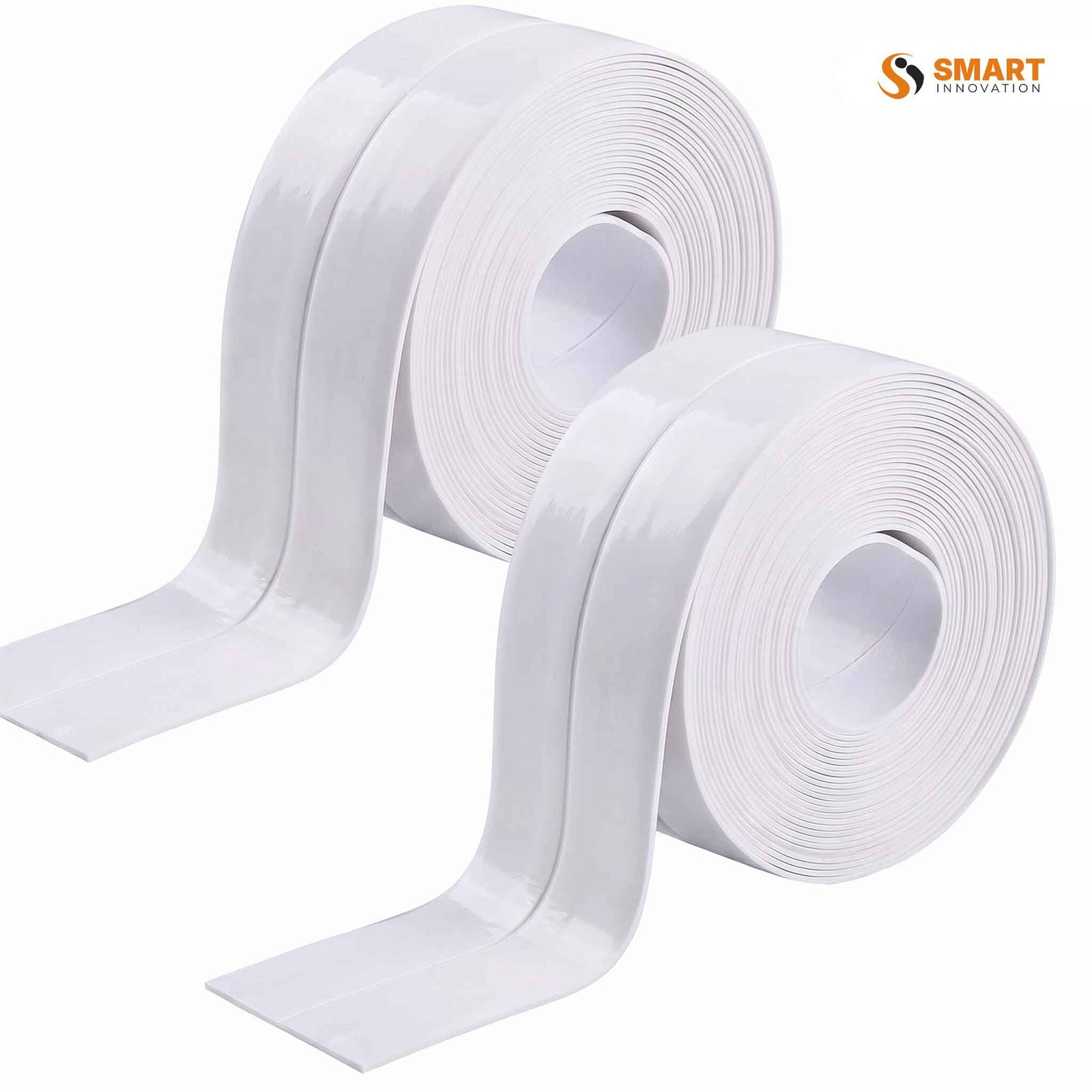 self-adhesive seal tape applied around a bath edge