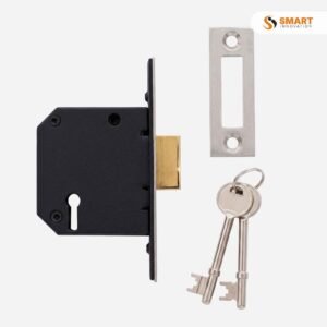 A 3 Lever Deadlock fitted to a timber door, providing secure key-operated locking for entrance and internal doors.