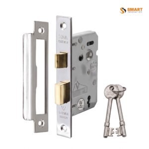 A 3 Lever Sashlock fitted to a door, providing secure key-operated locking alongside a latch for everyday use.