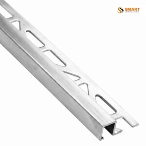 contra edge trim fitted at a tile transition point