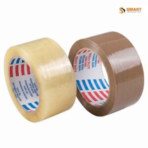 packing tape sealing a cardboard box