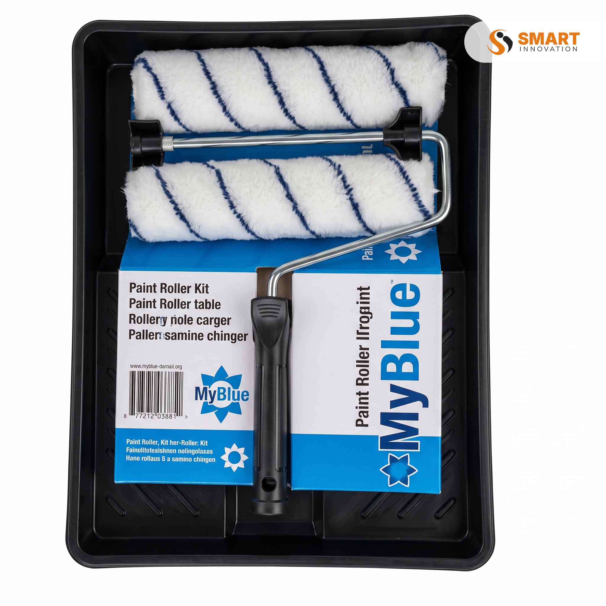 Poly Blue Roller Tray Twin for holding paint and evenly loading paint rollers during decorating jobs