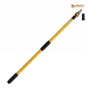 heavy duty extended pole fitted to a paint roller for reaching a high wall