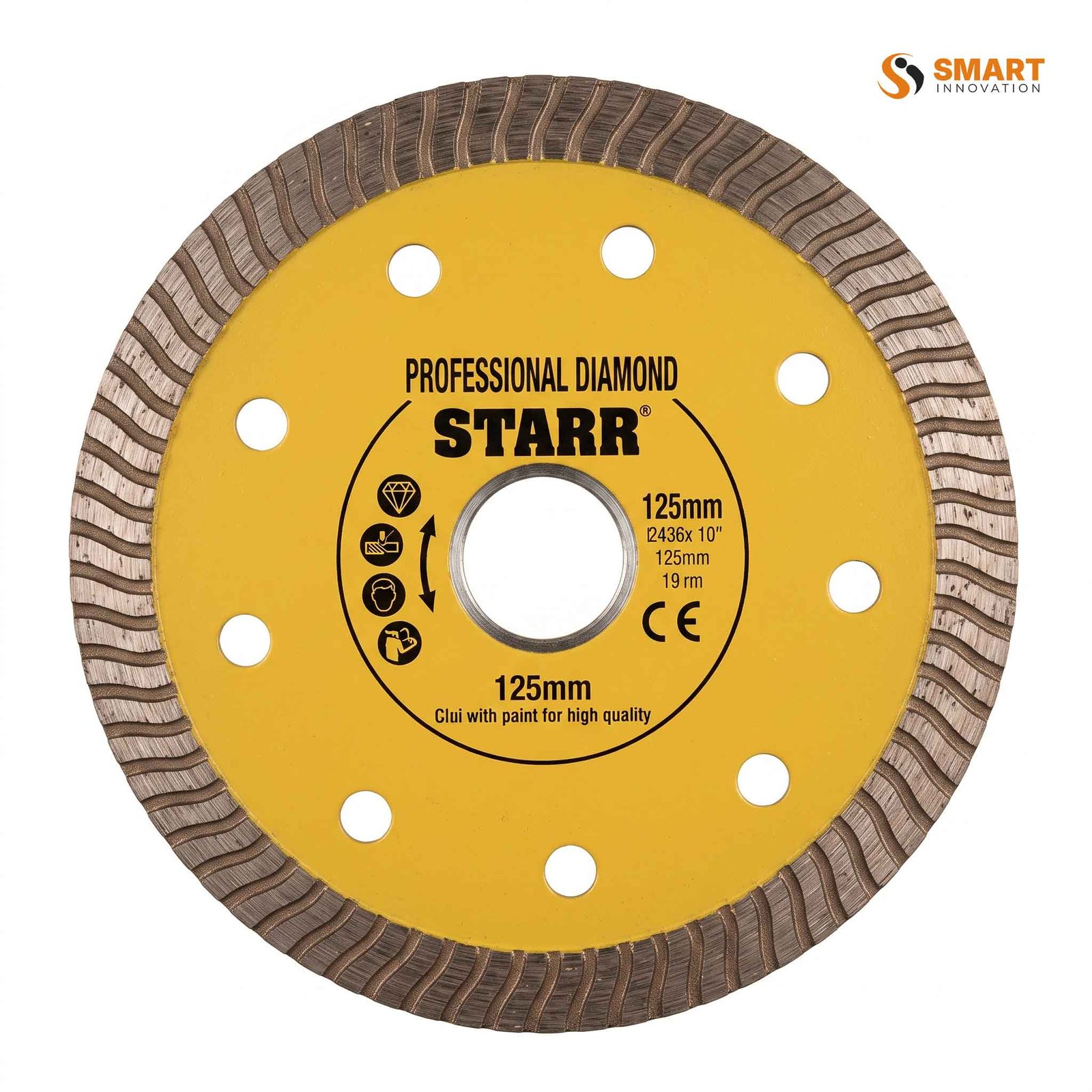 A Multi Material Cut Blade fitted to a power saw, cutting cleanly through wood, metal and other construction materials.
