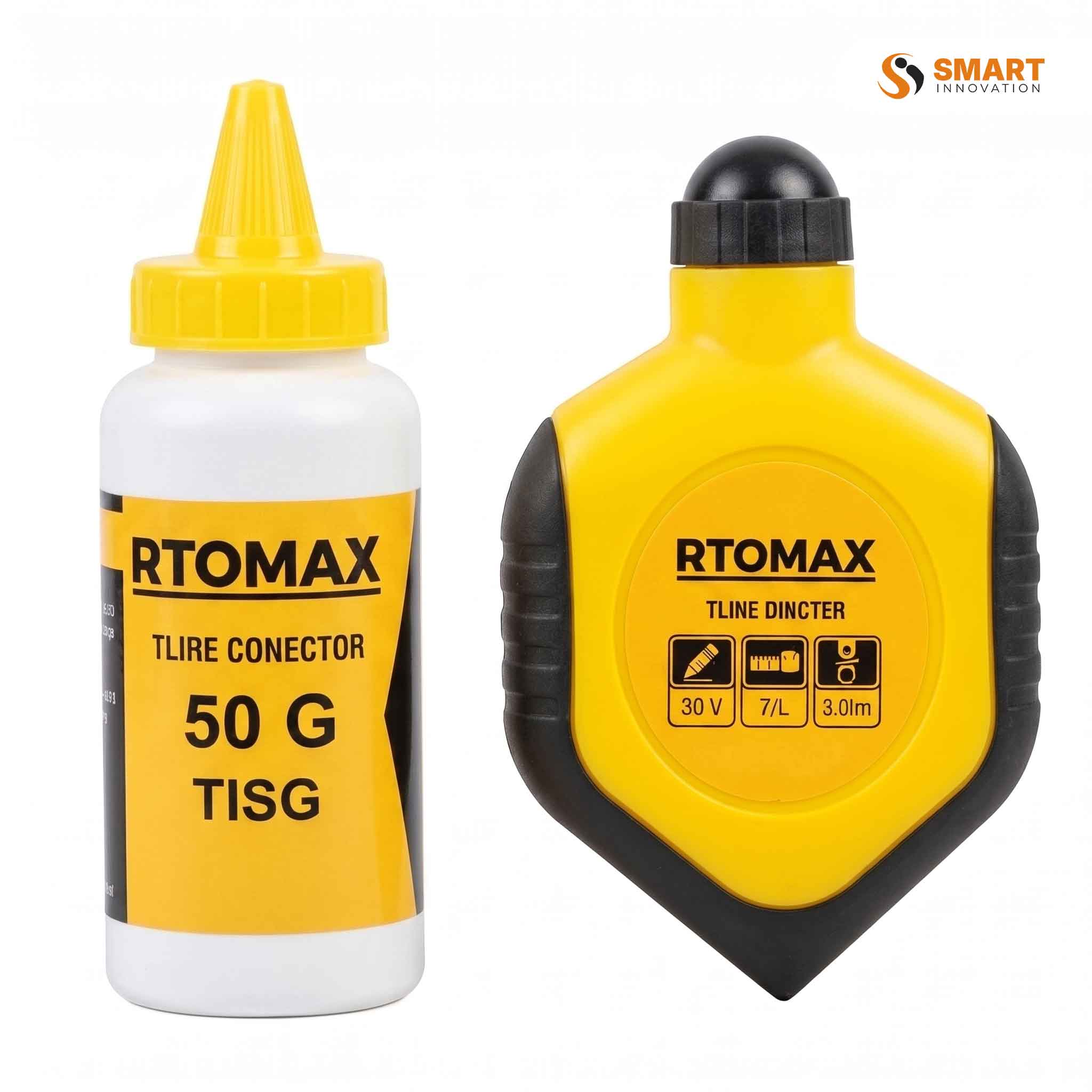 A Chalk Line Set, used for creating straight, accurate layout lines on walls, floors, timber and other construction surfaces.