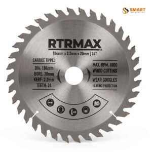 A TCT Circular Saw Blade fitted to a circular saw, cutting cleanly through timber and wood-based materials.
