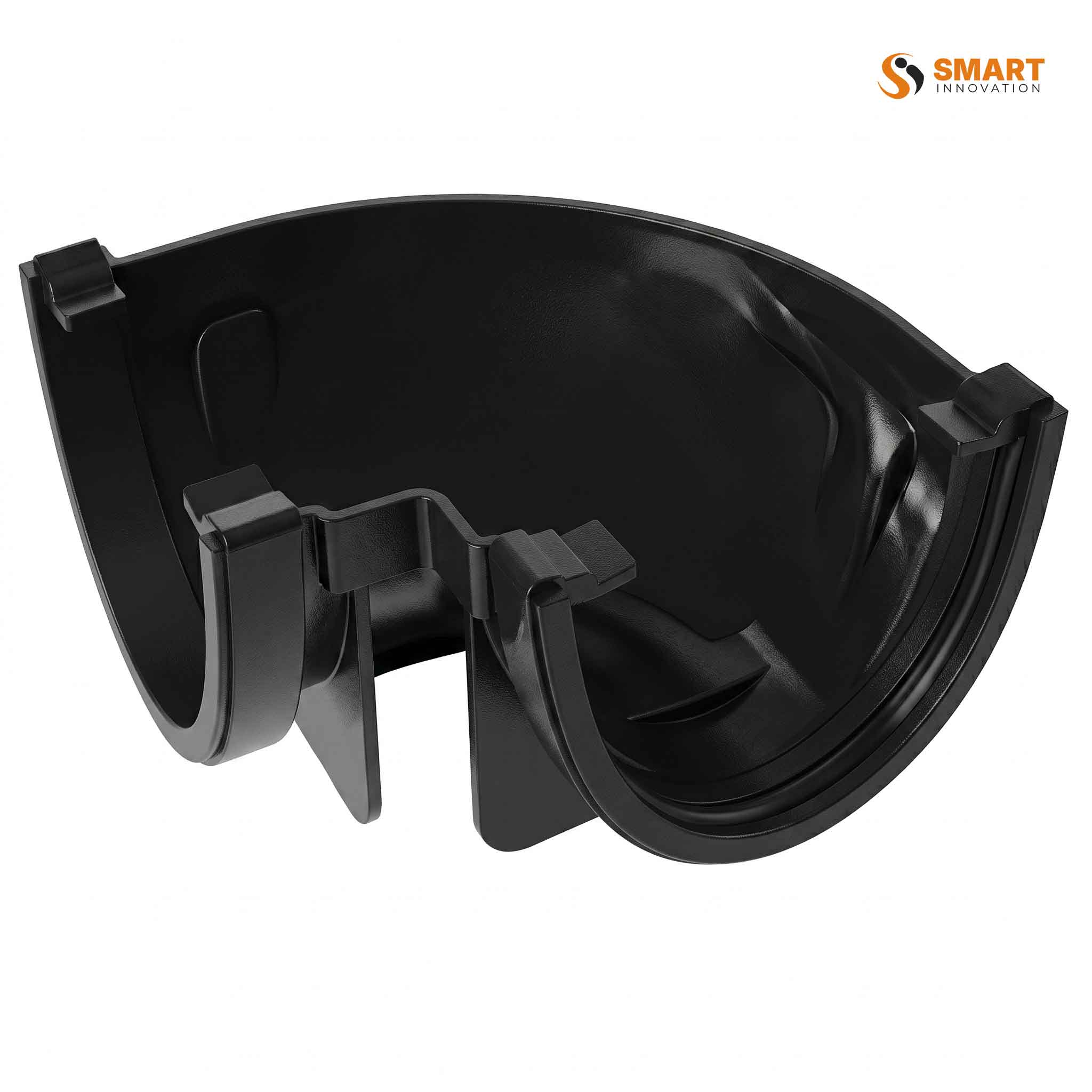 Black 90 degree external angle for 170mm commercial round gutter