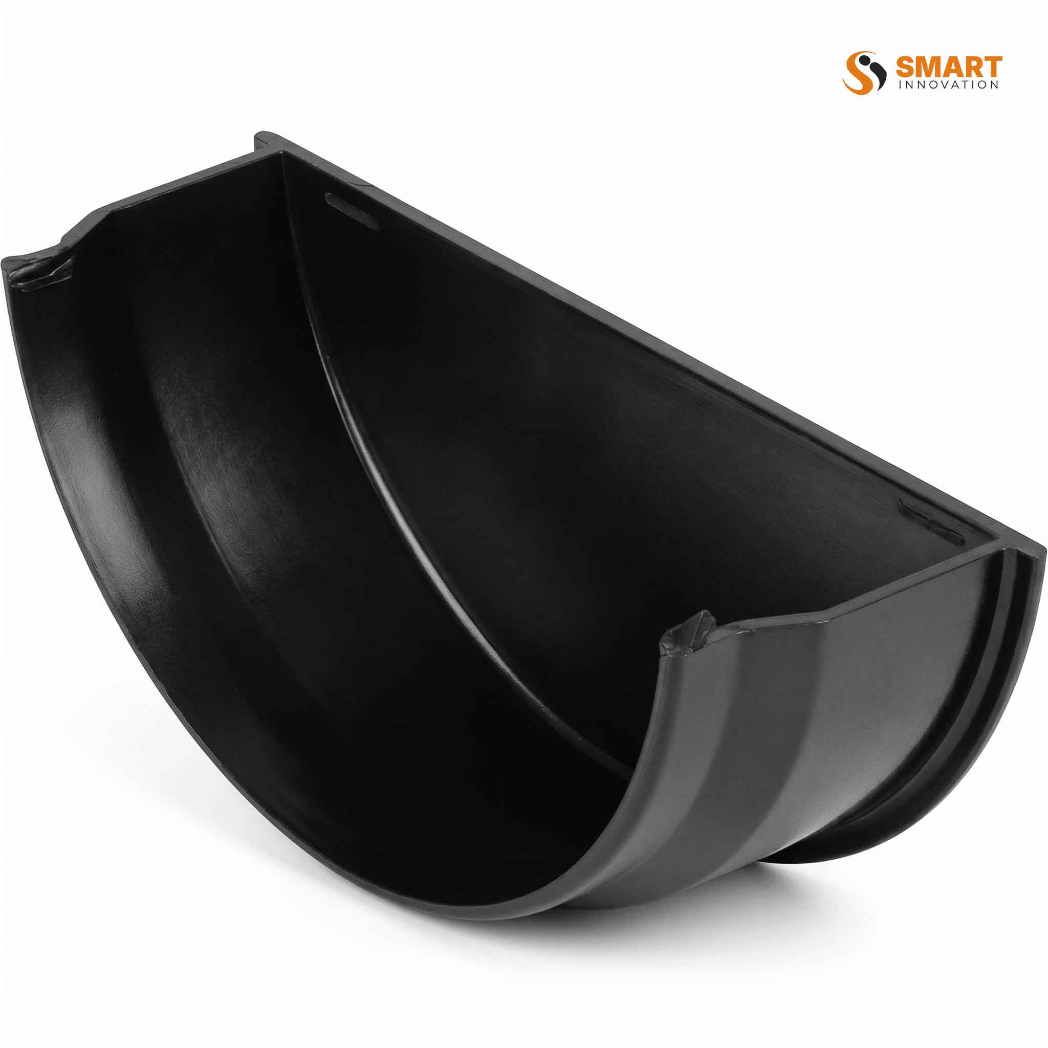 Black internal stop end for 170mm commercial round gutter
