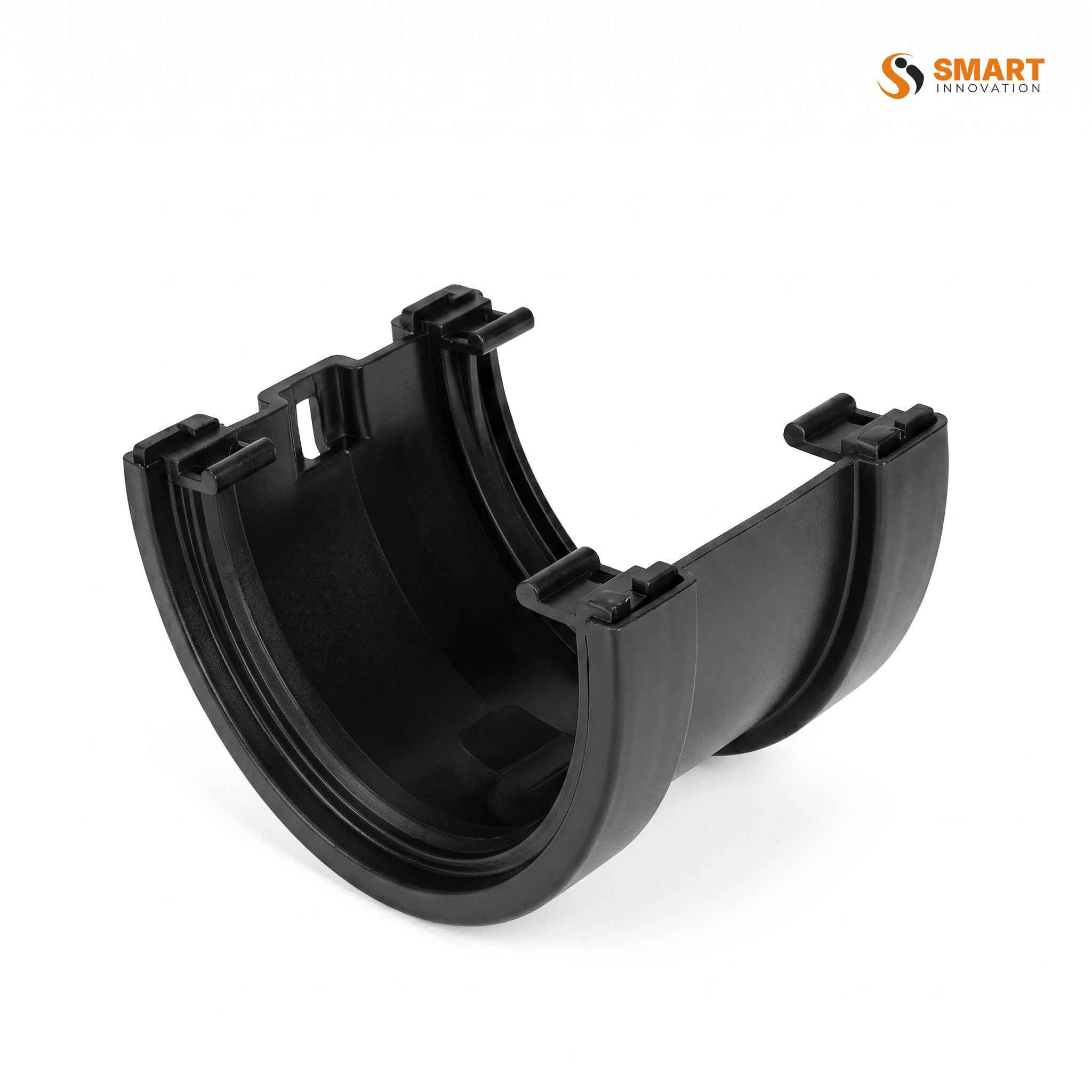 Black union bracket for 115mm x 70mm deep flow gutter