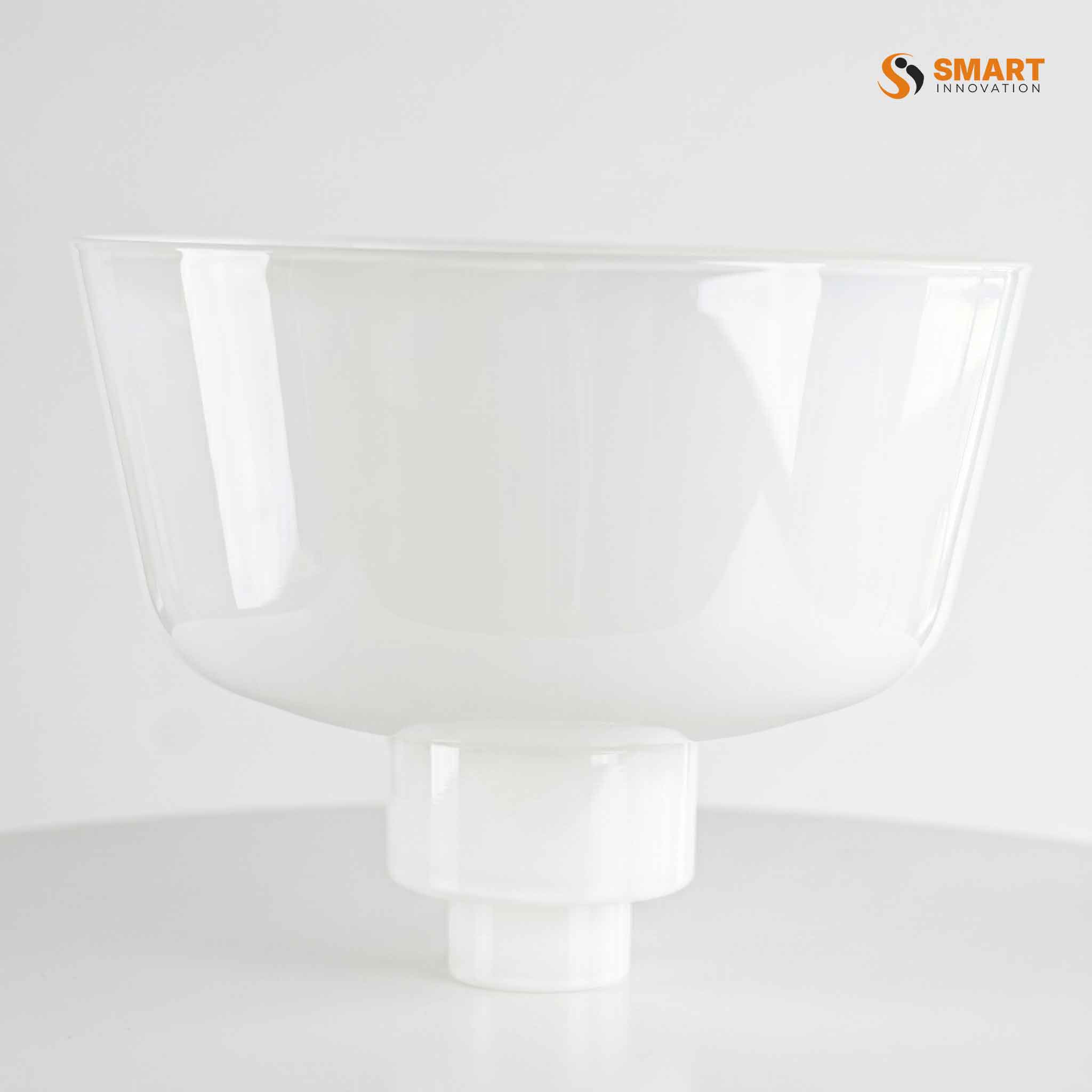 White UPCV rainwater hopper with 110mm top, 65mm outlet and 68mm downpipe connection.