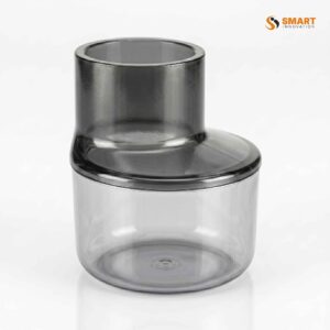 Black rainwater to soil pipe adaptor 68 to 110 mm