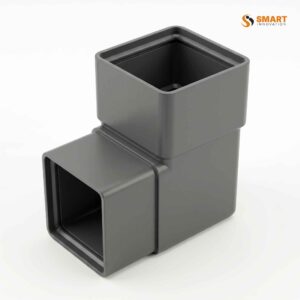 Square 65mm downpipe 90 degree bend anthracite grey
