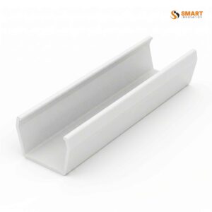 White 4m Square Line UPVC rainwater gutter