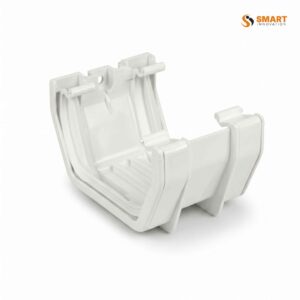 114mm Square Line Gutter Union Bracket White