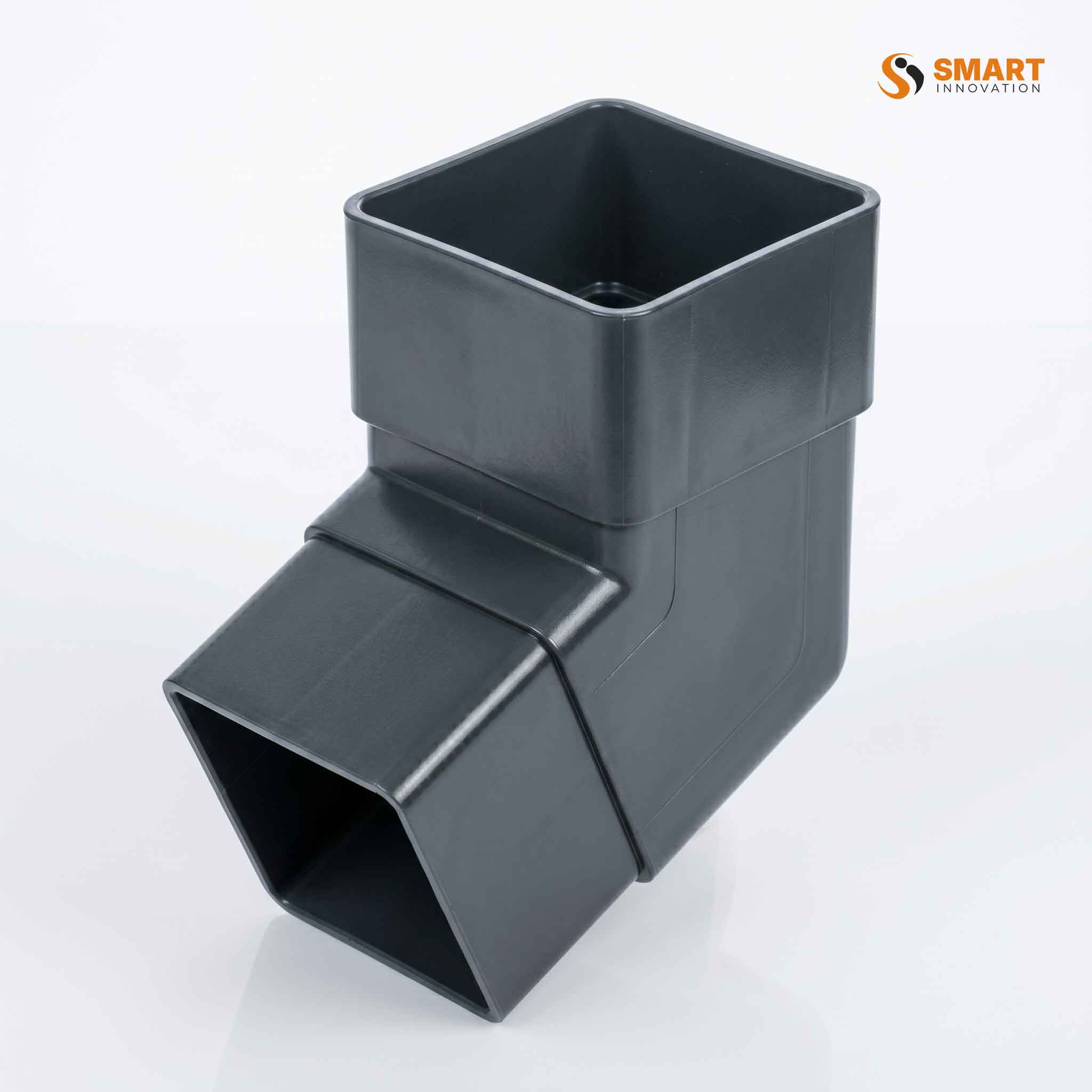 Anthracite grey 112 degree square downpipe bend