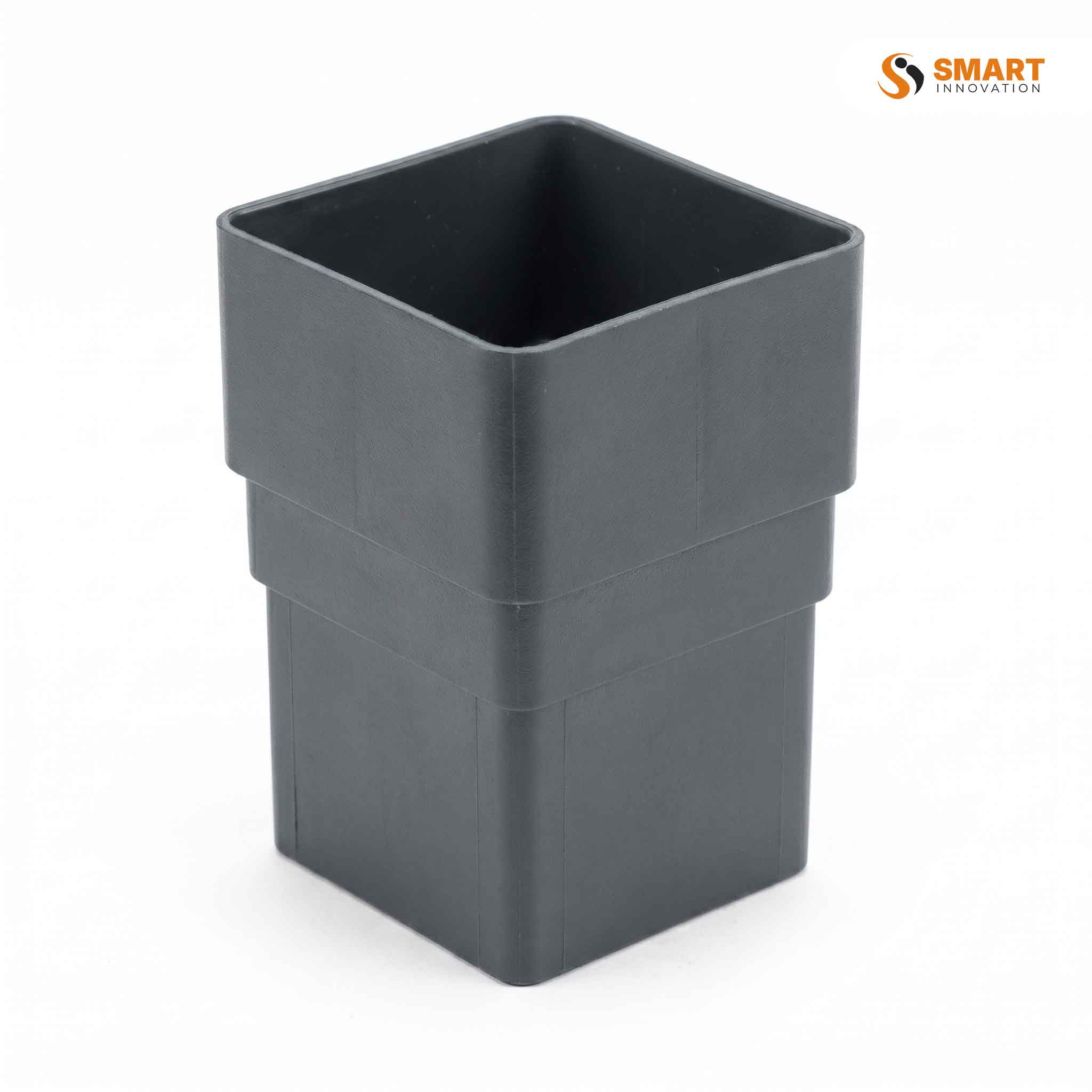 Anthracite grey square downpipe socket