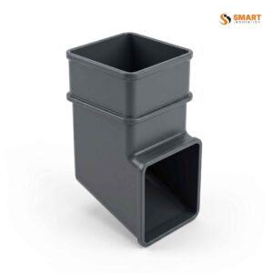 Square 65mm downpipe shoe anthracite grey
