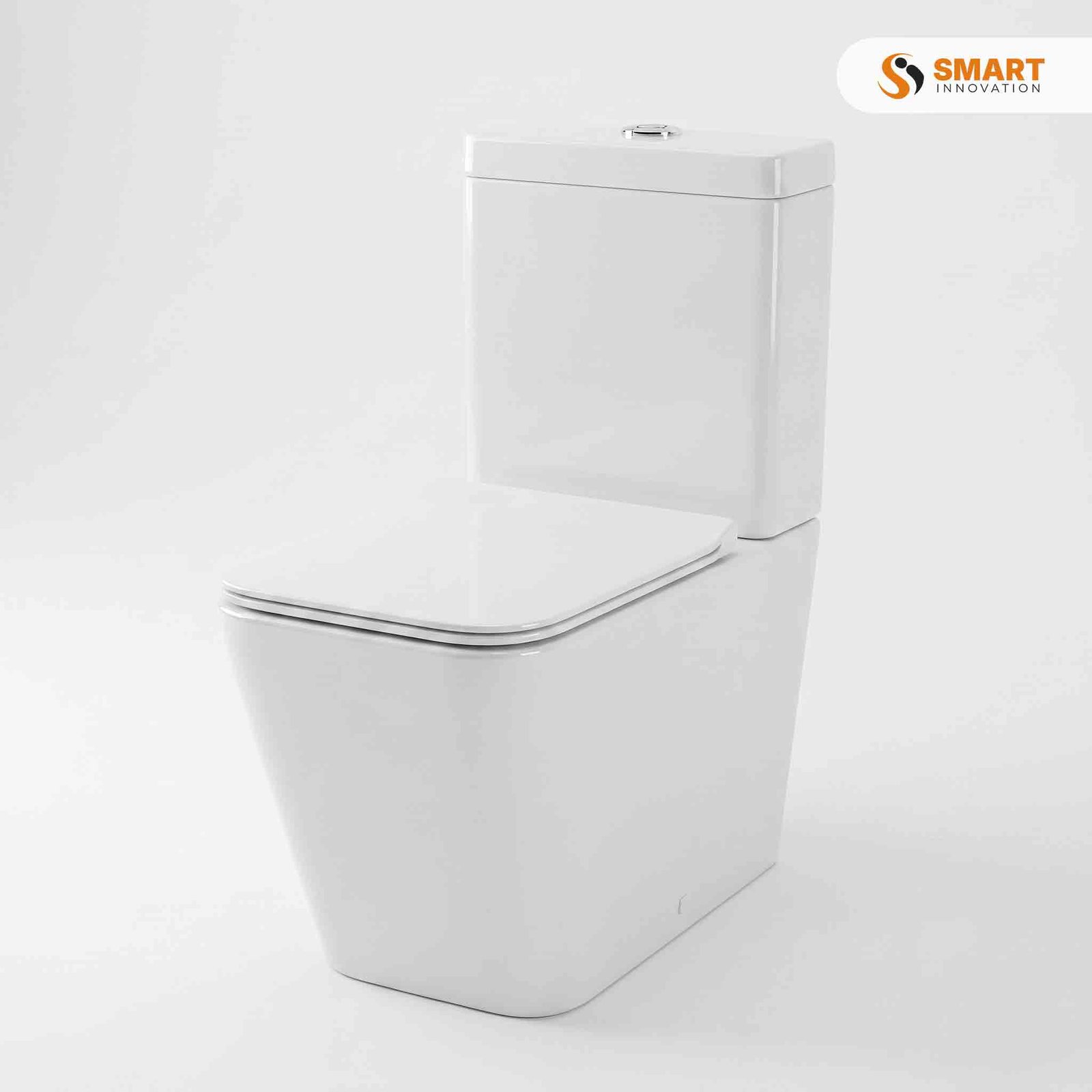 Sofia Rimless Square Recessed Close Coupled Toilet with Soft Close Seat