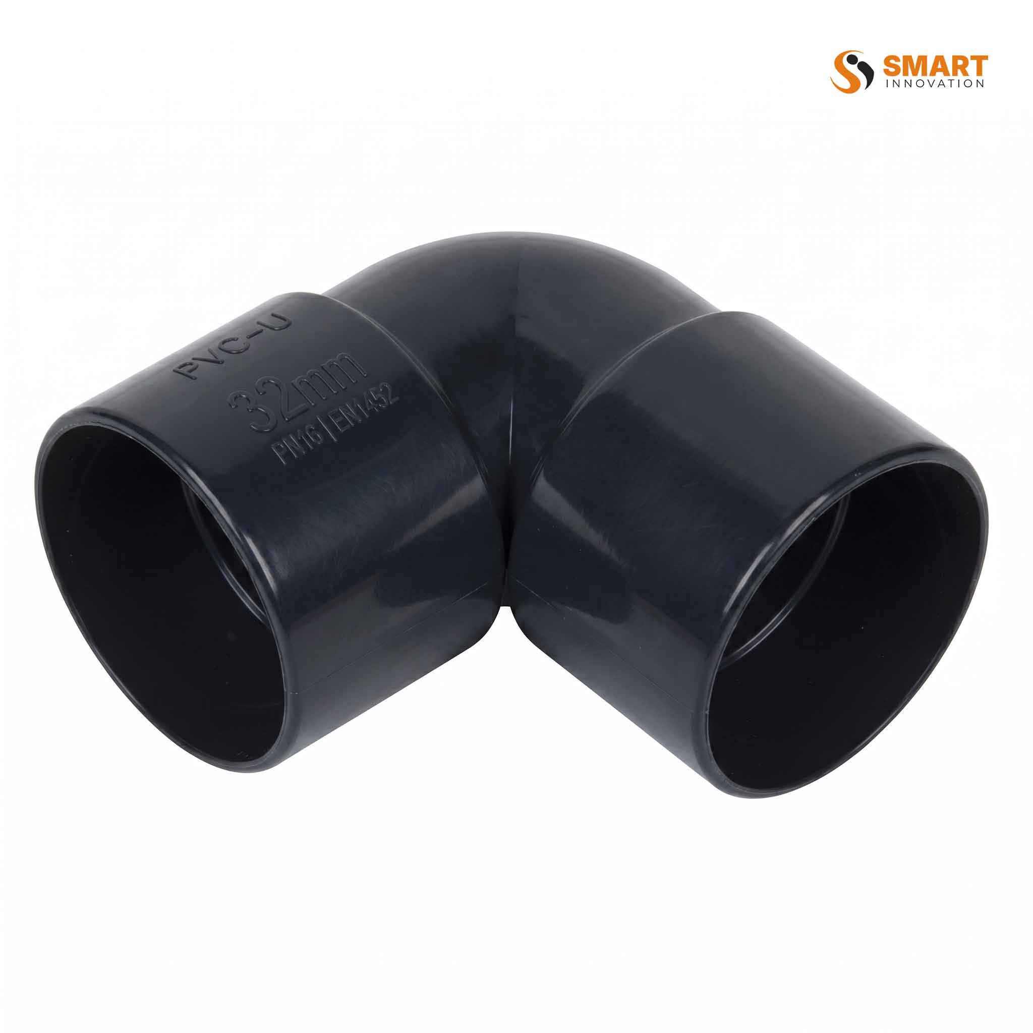 UPCV solvent weld knuckle bend available in white black and grey for 32mm and 40mm waste systems