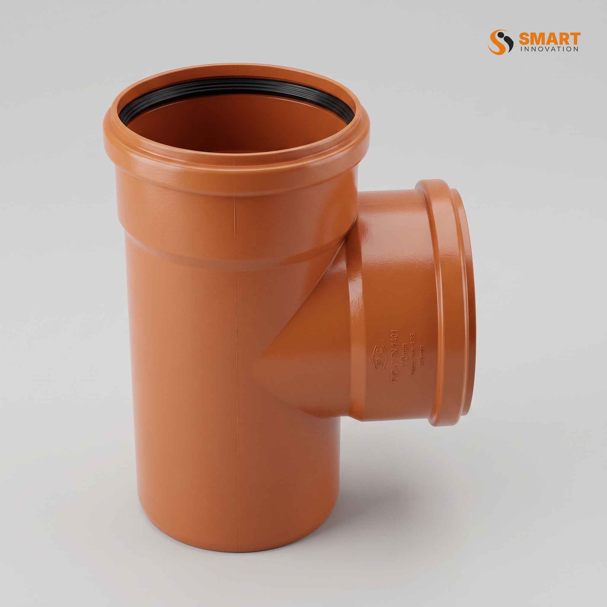 110mm double socket branch 87.5 degree terracotta