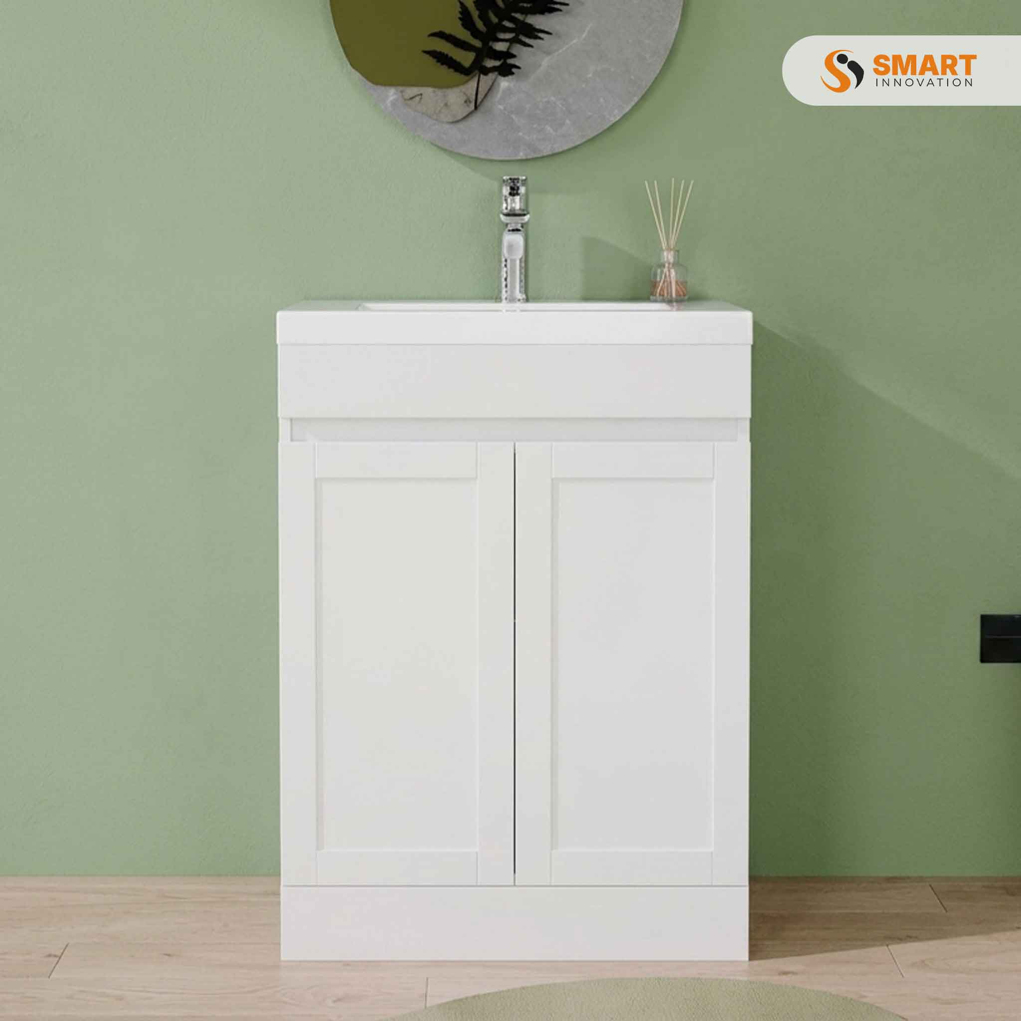 Venus Free Standing Vanity Unit with Basin 500mm in white for modern bathrooms