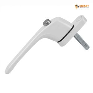A Window Handle fitted to a window, allowing it to open, close and lock securely with ease.