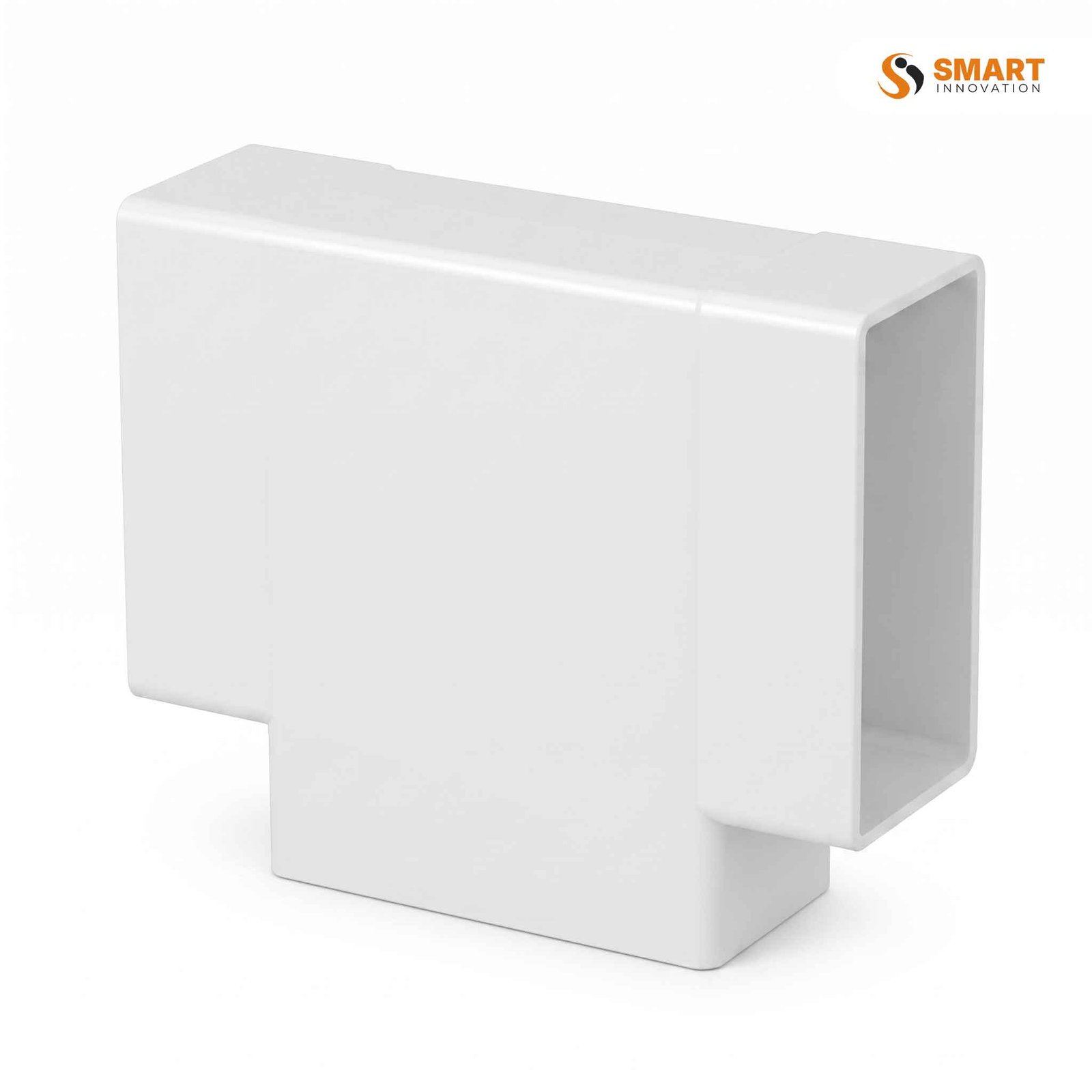 Horizontal Tee for flat rectangular ducting and ventilation systems.