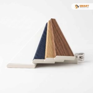 PVC architrave trim for decorative finishing around doors, windows and roofline applications.