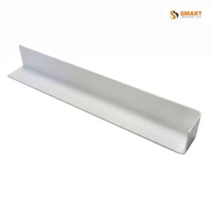 PVC fascia corner trim for creating clean and durable roofline corner finishes.