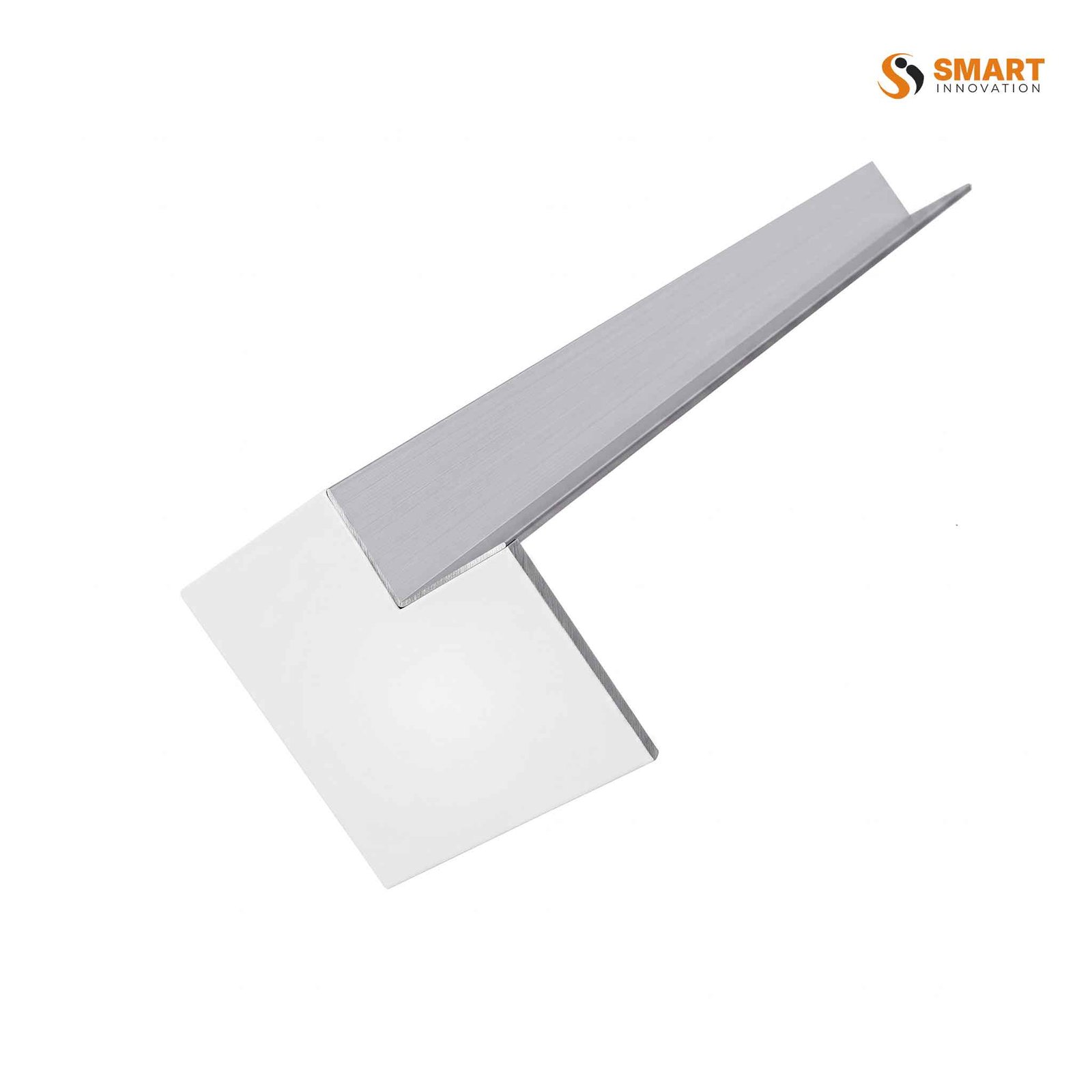 PVC fascia internal corner trim for creating neat and weather-resistant internal roofline corners.
