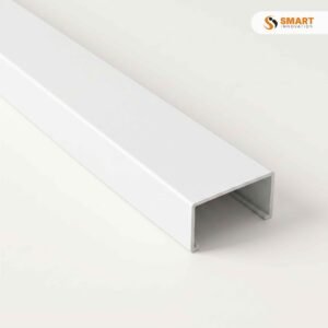 White single pipe cover for concealing exposed pipework